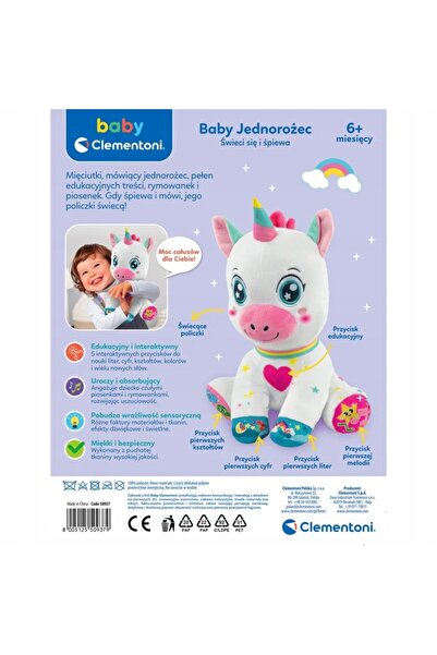CLEMENTONI Unicorn de pluș interactiv