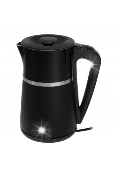 adler Fierbător electric 1,7L cu bază rotativă, negru, capac detașabil