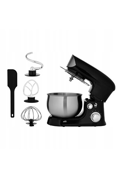 adler Robot de bucătărie planetar 1200W, vas de 3L, negru, puternic, 6 viteze...