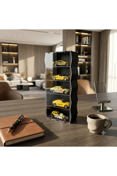GOOD SIGN 3D 1:64 Car Display Case, Mini Car Rack with Plexiglass Cover, Diec...