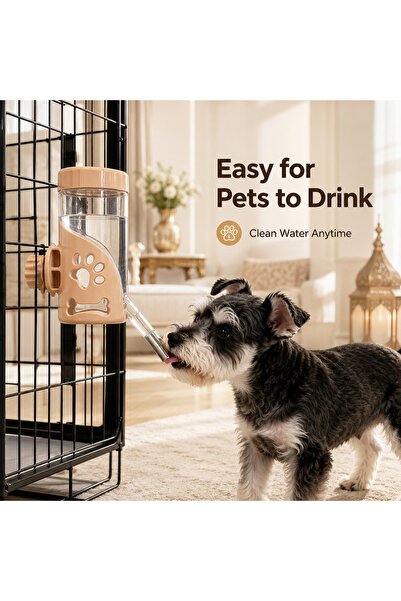 Bleco Hanging Pet Water Bottle Leakproof Large Capacity Nozzle Design Automat...