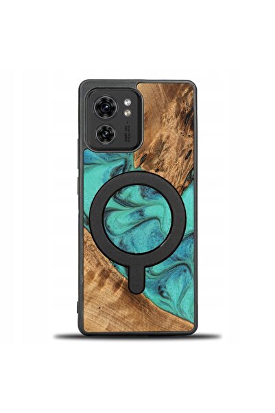 BewooDesign Husă Bewood Unique pentru Motorola Edge 40 - Turcoaz cu MagSafe