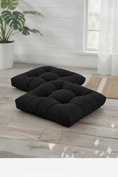 MoMMe SANDALYE MİNDERİ SALINCAK MİNDERİ 45*45 CM OVAL SİYAH