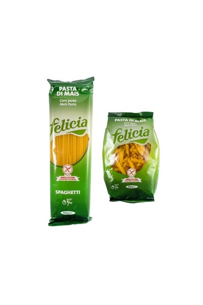 Felicia Pachet Paste Fără Gluten – Penne din Făină de Mălai 500g + Spaghetti ...