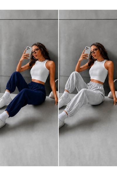 ZİYMO 2-Piece Women's Elastic Waist Trackpants