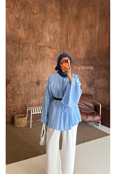 ensade Maris Belt Detailed Spanish Sleeve Summer Women's Tunic