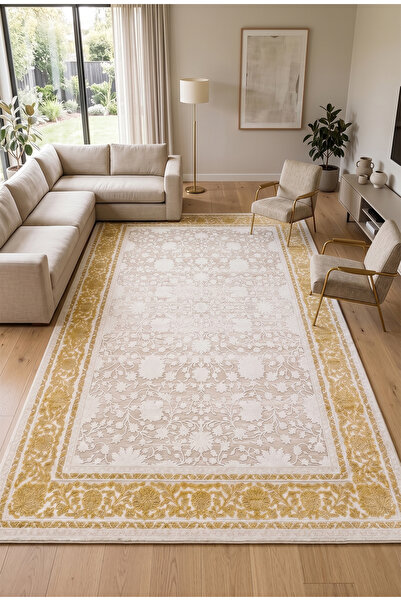 SionFabric Yıkanabilir Halı Kaymaz Taban Leke Tutmaz Salon Halısı Mutfak Halı...