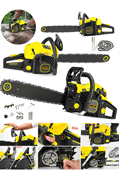 held power 3.5 HP 46 cm Benzinli Profesyonel Ağaç Kesme ve Motorlu Testere