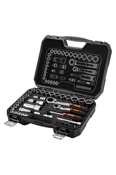 NEO Tools Σετ καρυδάκια άνω-κάτω 1/4 " + 3/8 ", 46 τεμάχια