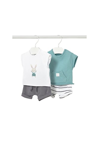 MAYORAL Set băieți 2 tricouri și pantaloni scurți 1626 Multicolor