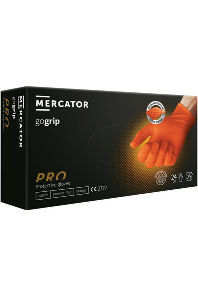 Mercator Gogrip Nitrile Gloves (Orange) M