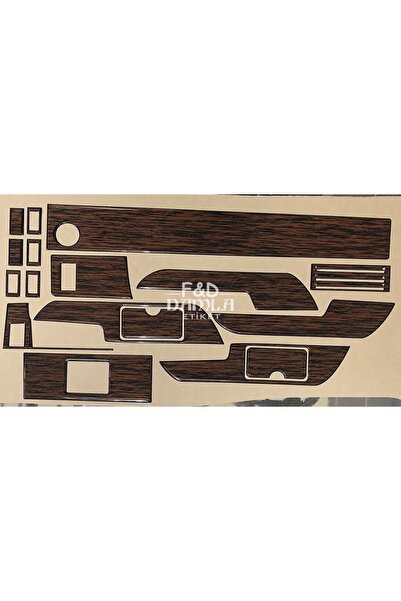 FD Damla Etiket Renault Toros Dashboard Console Trim Chest Mahogany Finish Da...