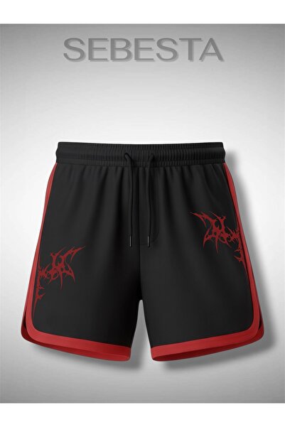 Sebesta Fashion Double Printed Premium Jersey Ribbed Sports Shorts