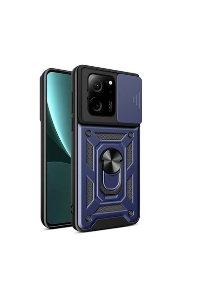 zore Xiaomi Mi 13t Case Sliding Camera Protector Magnetic Stand Tank Protecti...