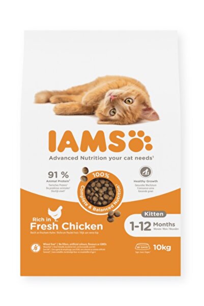Iams Hrană pentru pisici For Vitality Kitten Pui 10 kg
