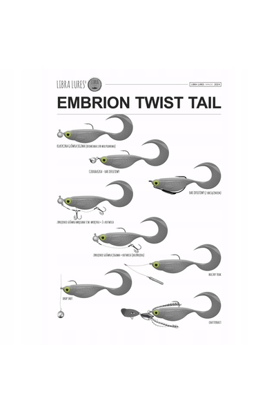 Libra Lures Nalucă Embrion Twist Tail 2.5 6.5 cm Albastru Perlat