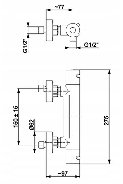 KFA Armatura Baterie de pulverizare Moza 5736-010-00 Crom