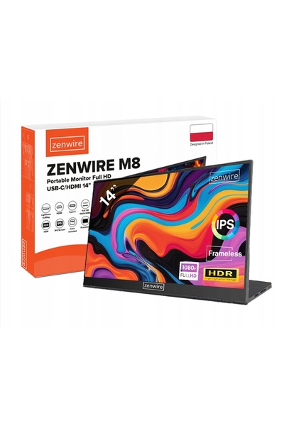 NO BRAND Monitor ZENWIRE M8 14 1920x1080px IPS