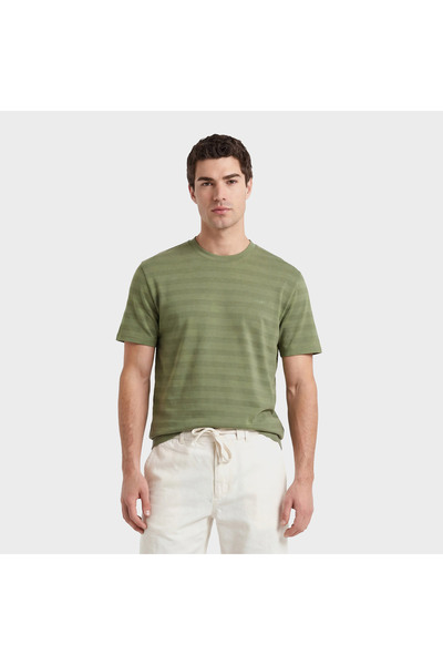 Gant Erkek Yeşil Bisiklet Yaka Regular Fit T-Shirt
