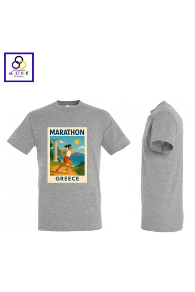 eCult Hub eC T-shirt Marathon 8 - Γκρι