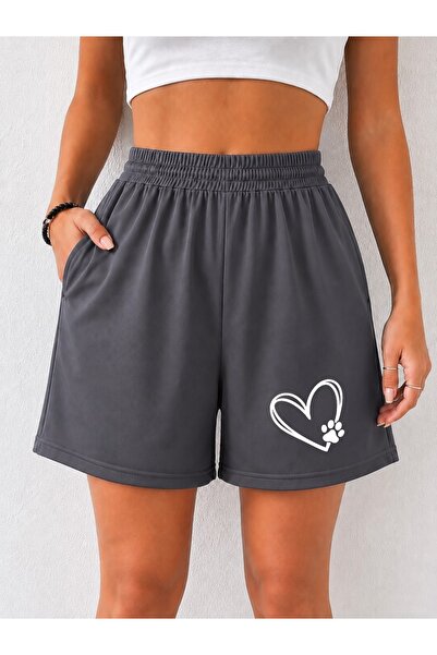 ZAVIXO Women's 100% Cotton Casual Printed Black Shorts