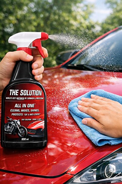 natural the solution The Solution Susuz Araç, Motorsiklet ve Fiberglass Yıkama Cilalama - Hızlı Cila, 2 Adet 2x800 ML + Carsolute ( The Solution ) Seramik Katkılı Nano, Hidrofobik Carnauba Cila - 125 gr