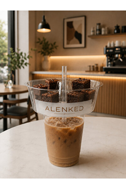 alenked Waffle Bardak Pet Bardak&Üstü Atıştırmalık Kase 10'lu Set