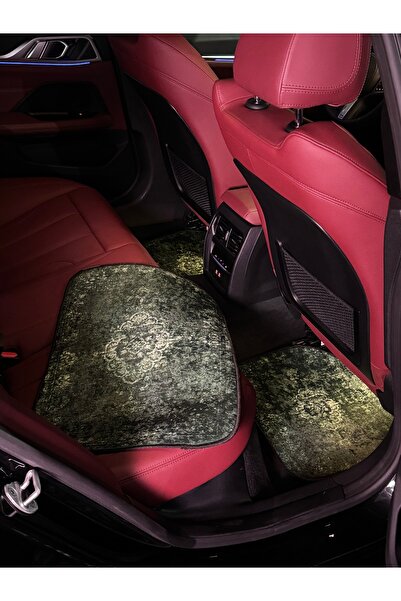 AUTO ZEN Autozen Yeşil Halı Model Premium Oryantal Desenli Universal Oto Pasp...
