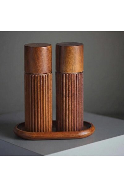 MAITRI Acacia Wood Salt and Pepper Grinder Set with Ceramic Core – Premium De...