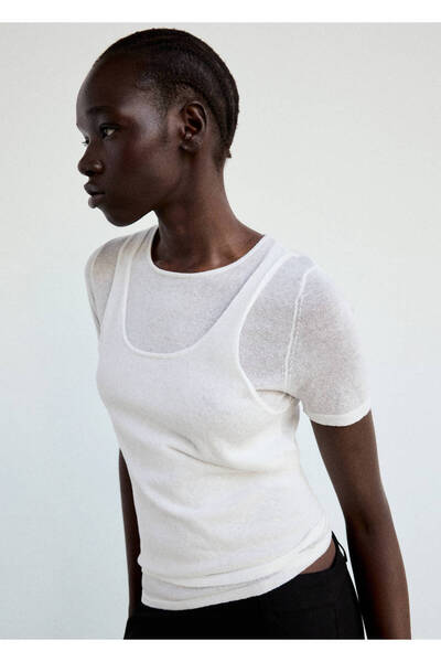 MANGO Woman Layered knitted jumper