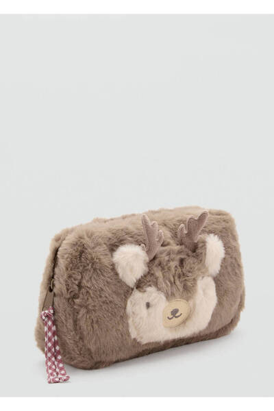 MANGO Baby Furry deer pencil case