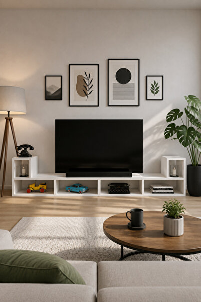 Sheila Concept OSLO İkili Modüler Çok Amaçlı Raf Ünitesi | Yatay TV Ünitesi |...