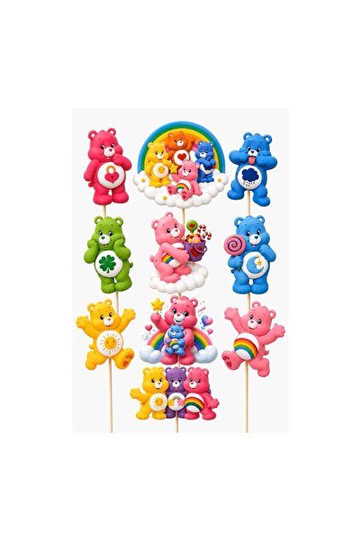 DecoParty Set de decor pentru tort – Tematică BEARS V1, 10 piese, Carton, Beț...