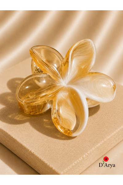 Darya Acrylic Hair Clip with Lotus Flower Figure