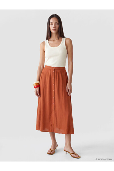 LC Waikiki Esvab • Modern & Distinctive A-Line Skirt with Waist Drawstring