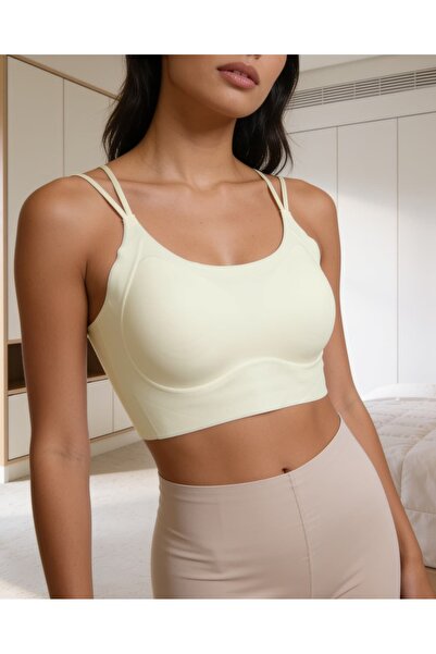 Bolero Dikişsiz Çift Askılı Destekli Kadın Bralet - Seamless Crop Büstiyer