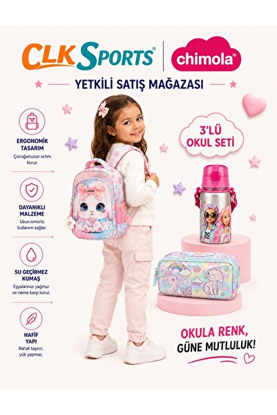 Chimola Kolej Anaokulu Sırt Çantası , Kalem Kutusu , Suluk & Matara