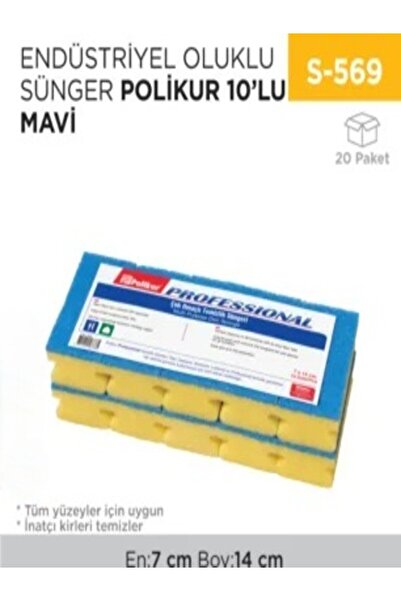 inci çelik aksesuar Industrial Corrugated Sponge Polycur 10Pcs Blue