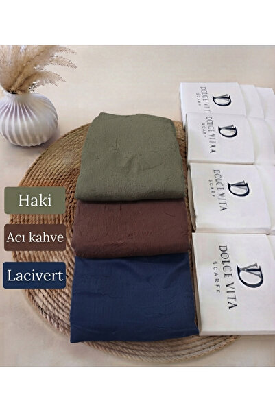 Altınoluk Tekstil Dolce Vita Orjinal Ütü Gerektirmeyen Bambu Kraş Şal 3'lü Paket