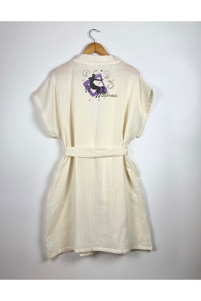 Kidilia Low Sleeve Muslin Kimono with Sagittarius Design