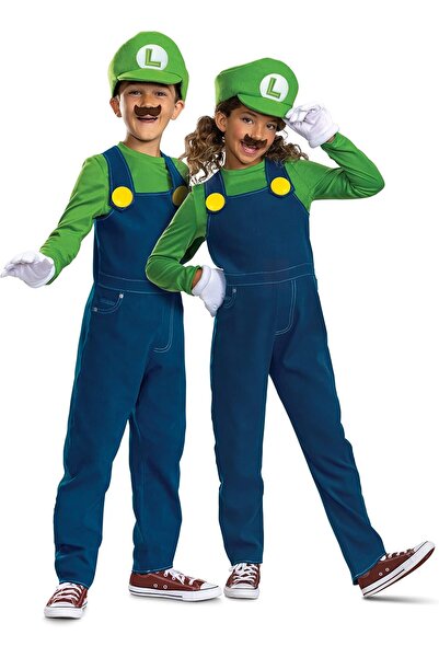 Disguise Luigi Costume for Kids, Official Super Mario Bros Costume and Access...