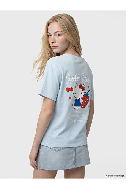 LC Waikiki Tricou de damă din bumbac 100% cu imprimeu Hello Kitty