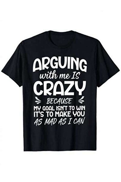 KYMC07 تي شيرت & S - تي شيرت بتصميم مضحك بعبارة "Its Crazy To Quarrel Me"، قم...