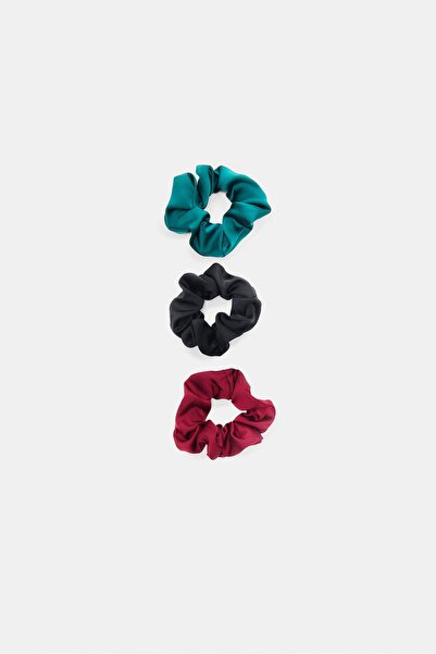 Stradivarius Set of 3 satin scrunchies
