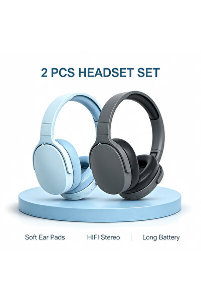 Generic 2PCS Foldable Bluetooth Headphones Over Ear Style Immersive HiFi Bass...