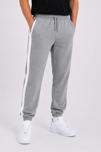 EYAX MODA Men's Striped Elasticated Cuffs Sweatpants