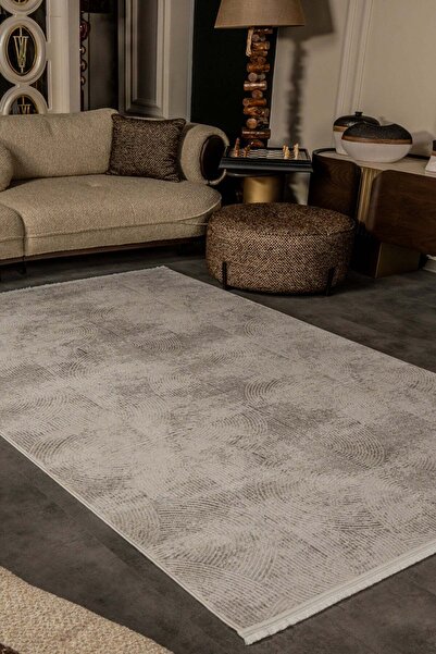 HALICIM COLLECTION TR Cunda CN009 Bej Modern Yumuşak Dokulu Halı 60x350 cm
