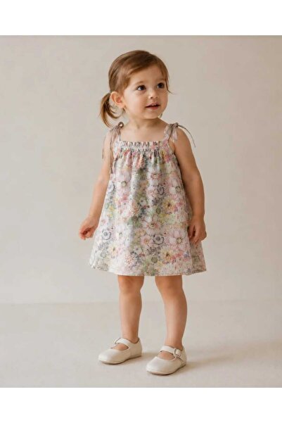 DIDuStore Gots Certified Fabric 100% Cotton Muslin Baby Girl Dress 1-6 Years