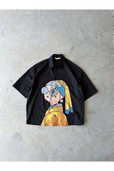 FO4RBS Pearl Muse Oversize Shirt - Black