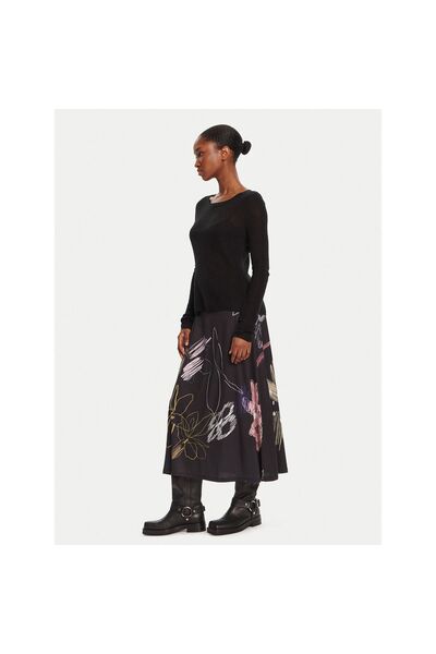 Desigual Γυναικείο Καθημερινό Φόρεμα 25WWVK25 Μαύρο